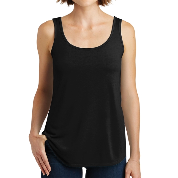 Heathered Nickel color option for District® Poly/Rayon Tank Top For Women