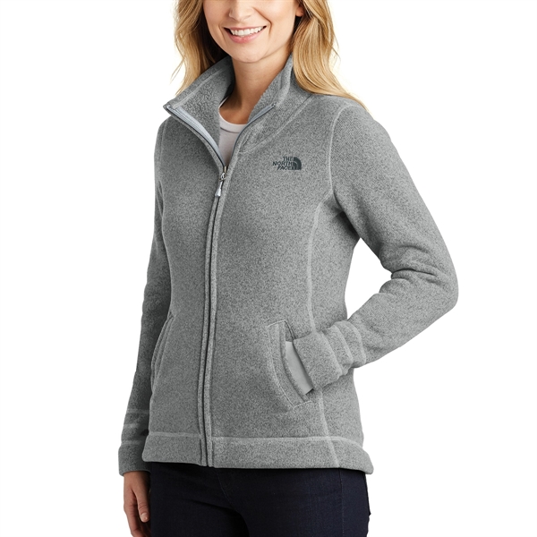 Tnf Medium Grey Heather color option for Comfy Ladies' North Face® Heathered Jacket