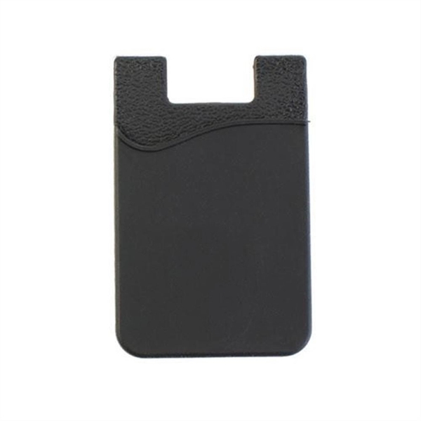 Black color option for Sleek Silicone Mobile Wallet With Debossed Logo