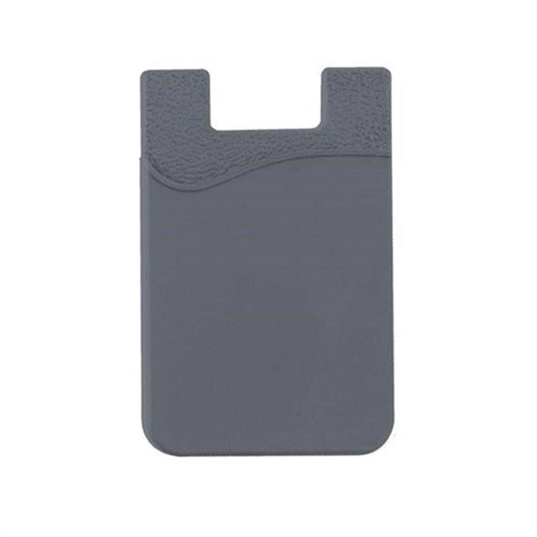 Gray color option for Sleek Silicone Mobile Wallet With Debossed Logo
