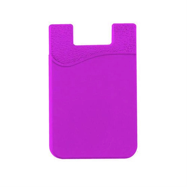 Purple color option for Sleek Silicone Mobile Wallet With Debossed Logo
