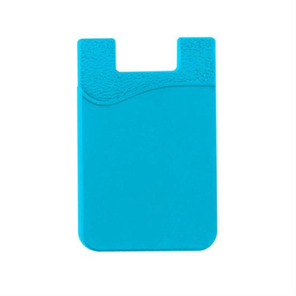 Teal color option for Sleek Silicone Mobile Wallet With Debossed Logo