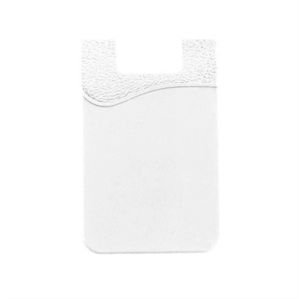 White color option for Sleek Silicone Mobile Wallet With Debossed Logo
