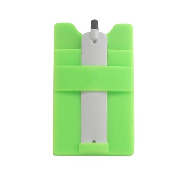 Green color option for Multifunctional Silicone Mobile Wallet