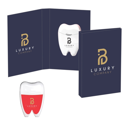 Main photo of Custom Booklet With Compact Tooth Designed Dental Floss