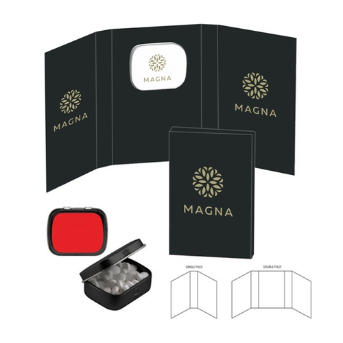 Main photo of Promotional Custom Booklet With Mini Hinged Mint Tin