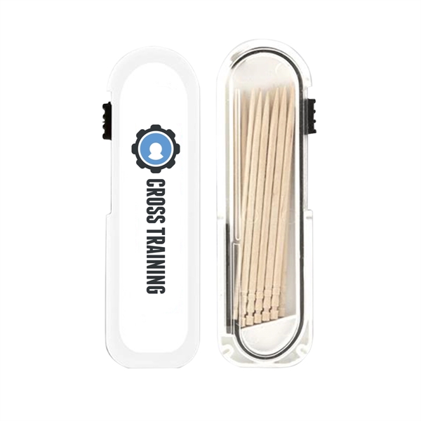 White-Clear-Black color option for Portable Toothpick Dispenser