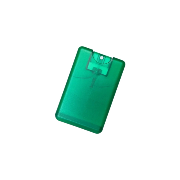 Translucent Green color option for Compact Card Sized Hand Sanitizing Spray