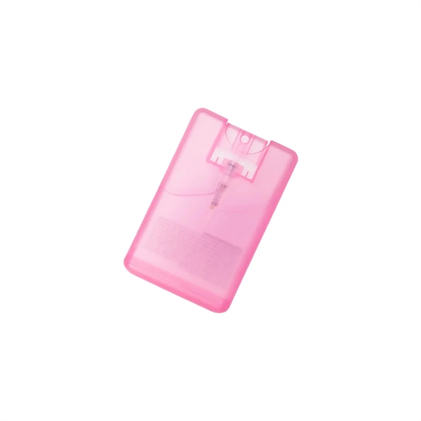 Translucent Pink color option for Compact Card Sized Hand Sanitizing Spray