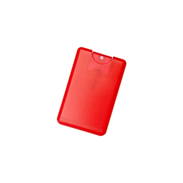 Translucent Red color option for Compact Card Sized Hand Sanitizing Spray