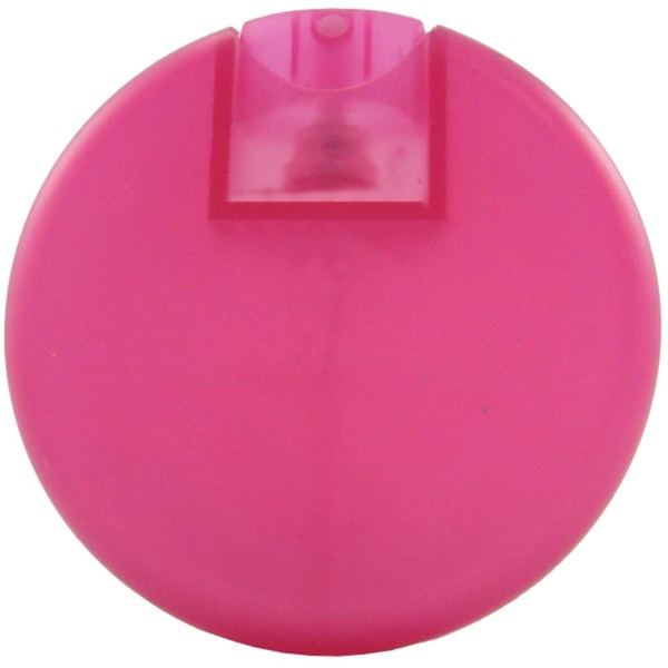 Translucent Pink color option for Circle Shaped Card Hand Sanitizing Spray