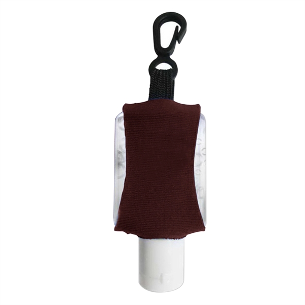 Maroon color option for Travel Hand Sanitizer In Leashed Neoprene Made Sleeve