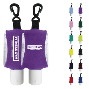 Photo of Travel Hand Sanitizer In Leashed Neoprene Made Sleeve