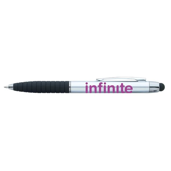Black/Black Ink color option for Silver Cool Grip Stylus Pen