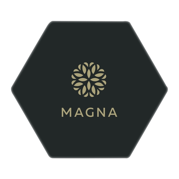 White color option for Vista Colorful Hexagon Coasters