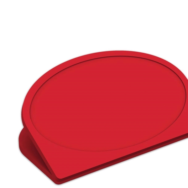 Red color option for Laminated Bag Clip In Oval Chip Shaped
