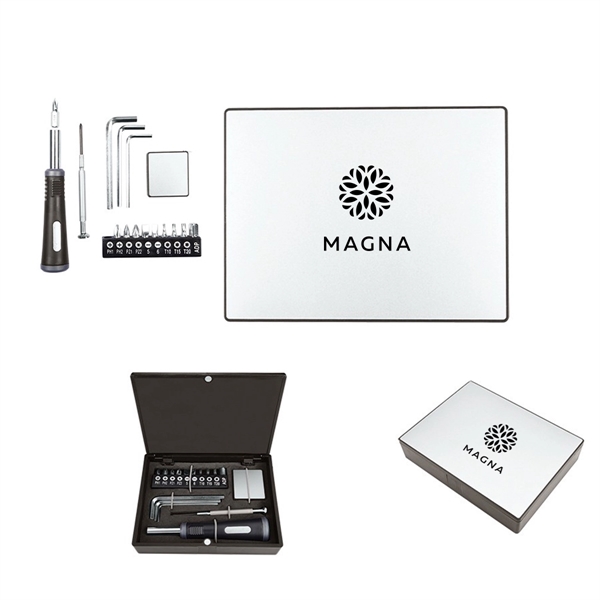 Black color option for 16 Piece Handy Tool Set With Magnetic Closure