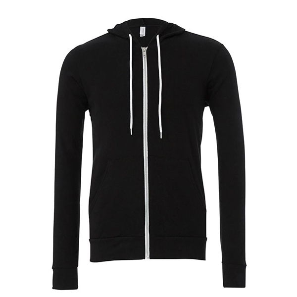 Black color option for Bella+Canvas Sponge Fleece Full Zip Hoodie  Unisex