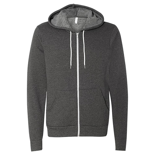 Heather Dark Gray color option for Bella+Canvas Sponge Fleece Full Zip Hoodie  Unisex