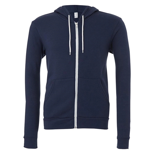 Navy Blue color option for Bella+Canvas Sponge Fleece Full Zip Hoodie  Unisex