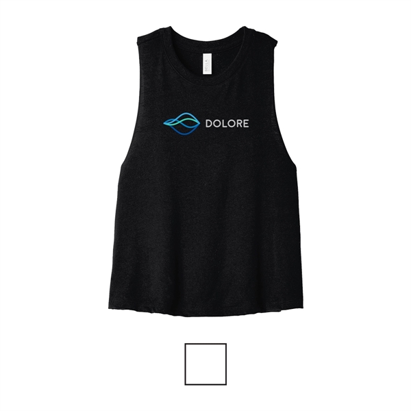 Black color option for Bella+Canvas Comfortable Racerback Cropped Tank Top