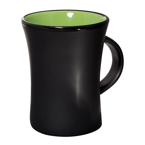 Black-Lime Green color option for 295ml Matted Ceramic Mug