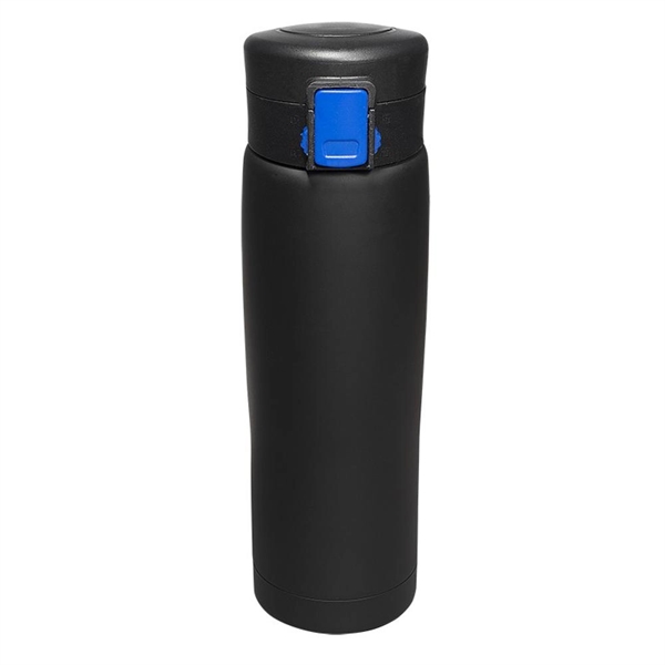 Black-Blue color option for 16 Oz. Double Wall Vacuum Tumbler  Black