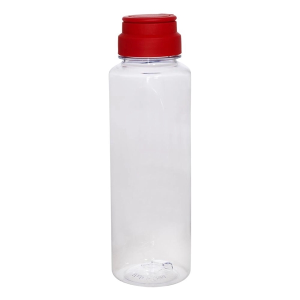 Red color option for 23 Oz. Custom Fun Run Water Bottle With Ring Attachment