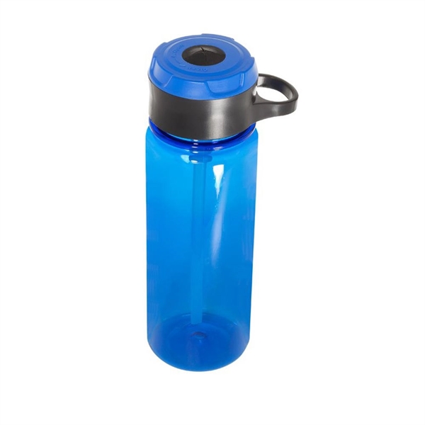 Translucent Blue color option for 24 Oz Tritan Made Water Bottle With Hook Attachment