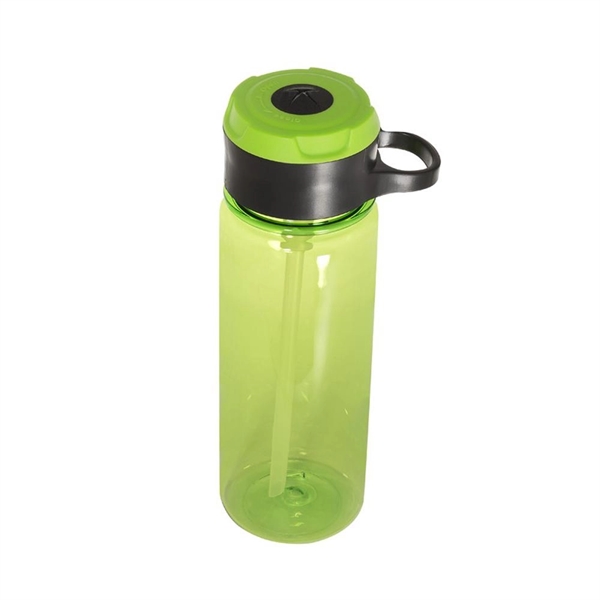 Translucent Lime Green color option for 24 Oz Tritan Made Water Bottle With Hook Attachment