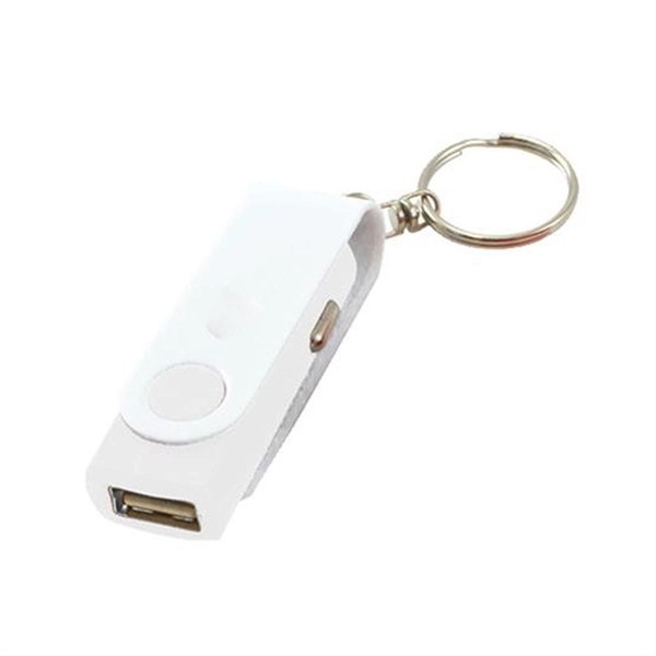 White-White color option for Portable Usb Car Charger With Split Ring