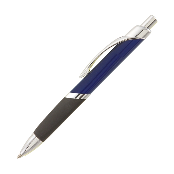 Blue-Black-Silver color option for Plunger Action Custom Nautica Triangle Pen In Vibrant Colors