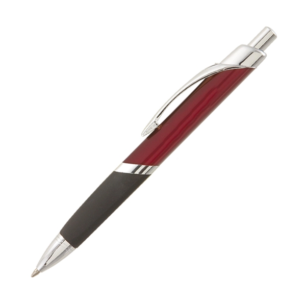 Burgundy Red-Black color option for Plunger Action Custom Nautica Triangle Pen In Vibrant Colors