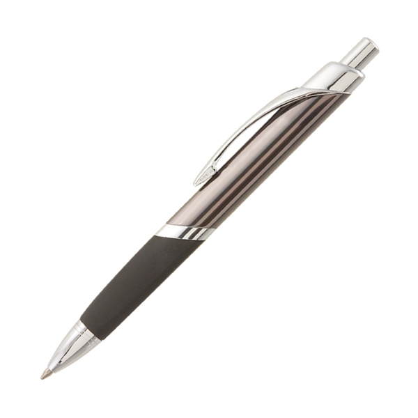 Gunmetal Gray-Black color option for Plunger Action Custom Nautica Triangle Pen In Vibrant Colors