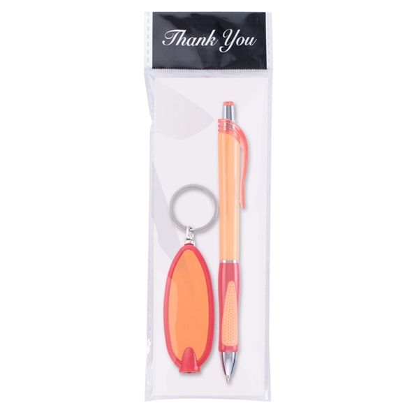 Orange color option for Pen And Light Promotional Gift Set