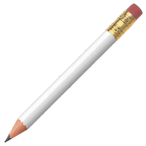 White color option for Cylindrical Golf Pencil With Eraser