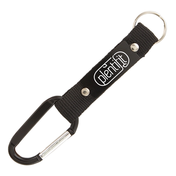 Black color option for Strap Happy Keychain   Laser Engraved Key Tag With Carabiner