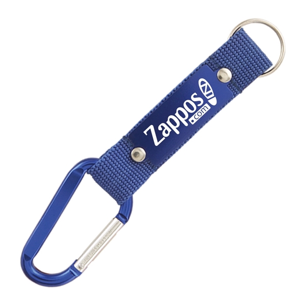 Blue color option for Strap Happy Keychain   Laser Engraved Key Tag With Carabiner