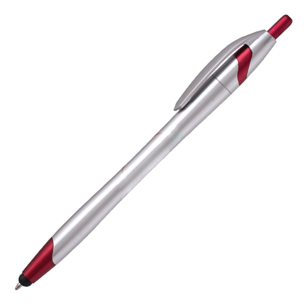 Silver-Red color option for Classic Custom Stratus Medium Ballpoint Pen