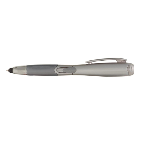 Silver color option for Custom Scriptor Stylus Pen With Compact Led Flashlight