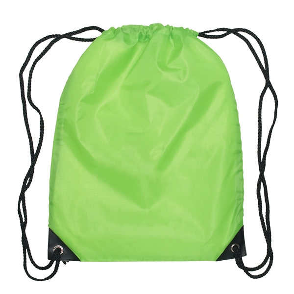 Lime Green color option for Broadway   Drawstring Backpack