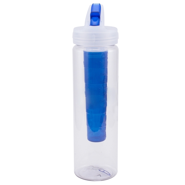 Clear-Translucent Blue color option for Water Bottle With Ice Chiller