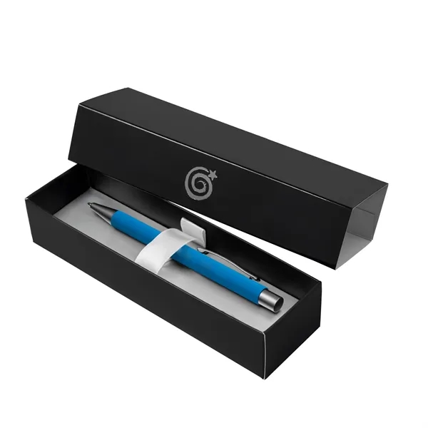 Blue-Black color option for Custom Full Color Bowie Softy Pens In Elegant Gift Box