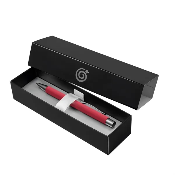 Red-Black color option for Custom Full Color Bowie Softy Pens In Elegant Gift Box
