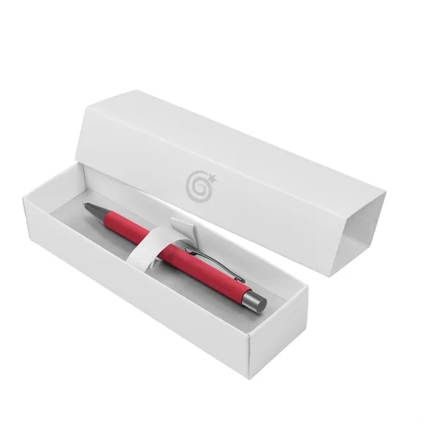 Red-White color option for Custom Full Color Bowie Softy Pens In Elegant Gift Box
