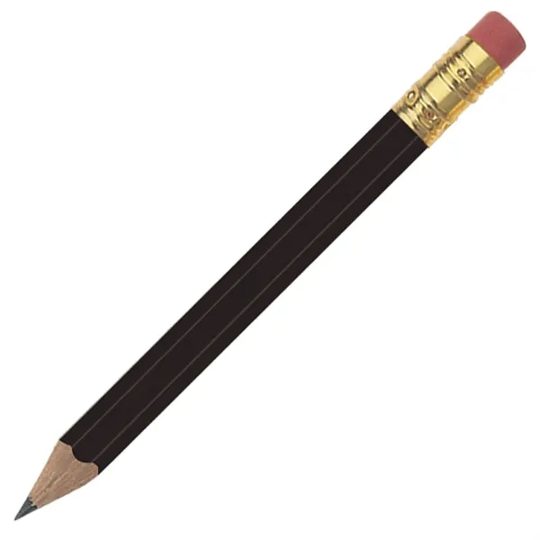 Black color option for Hex Shaped Golf Pencil With Eraser