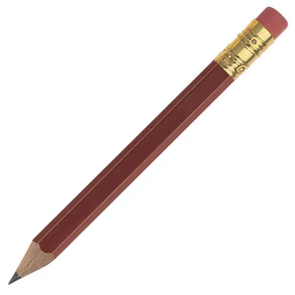 Maroon color option for Hex Shaped Golf Pencil With Eraser