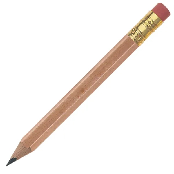 Natural Beige color option for Hex Shaped Golf Pencil With Eraser