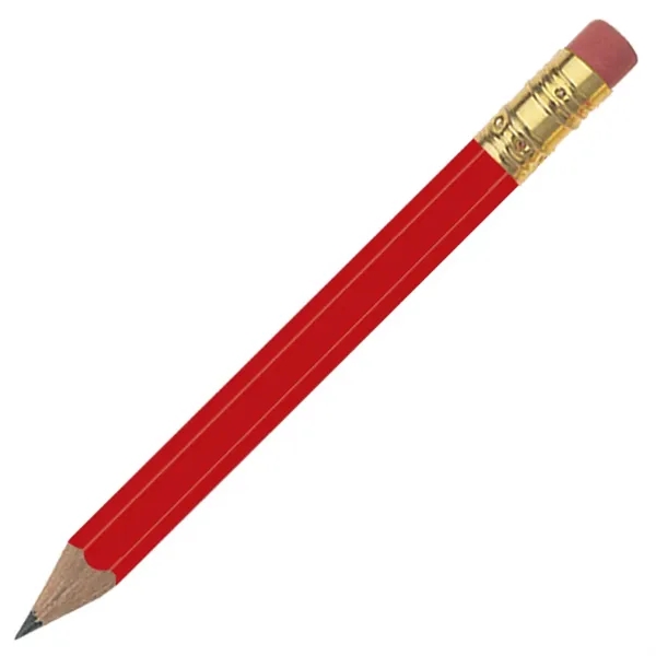 Red color option for Hex Shaped Golf Pencil With Eraser