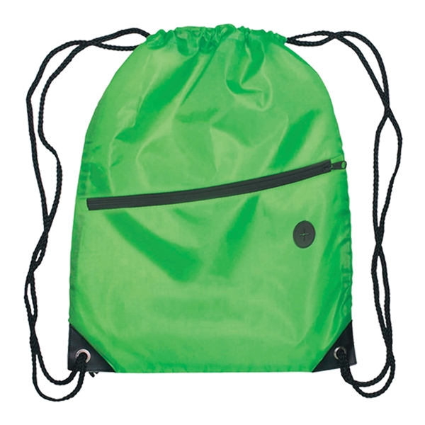Green color option for Lightweight Drawstring Bag